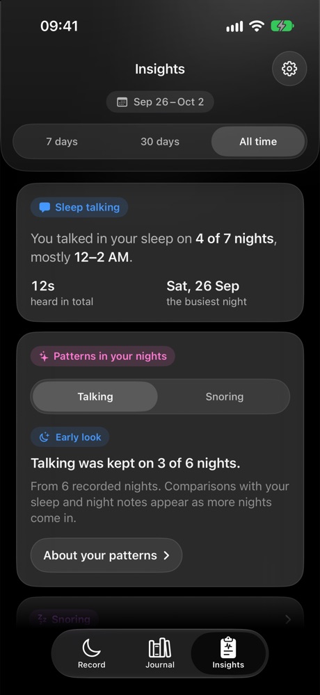 Insights: how often and when you talk in your sleep